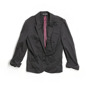 Black Express Blazer with 3/4 Length Sleeves